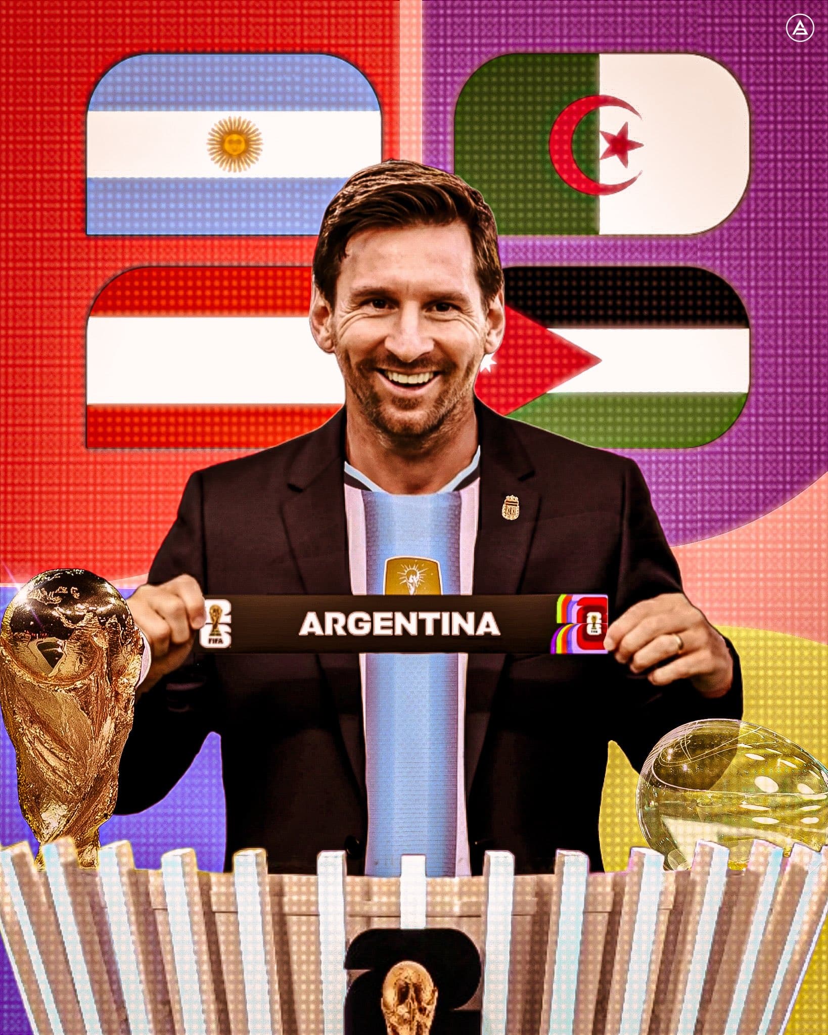 Sorteo del Mundial 2026: Argentina al Grupo J con Argelia, Austria y Jordania