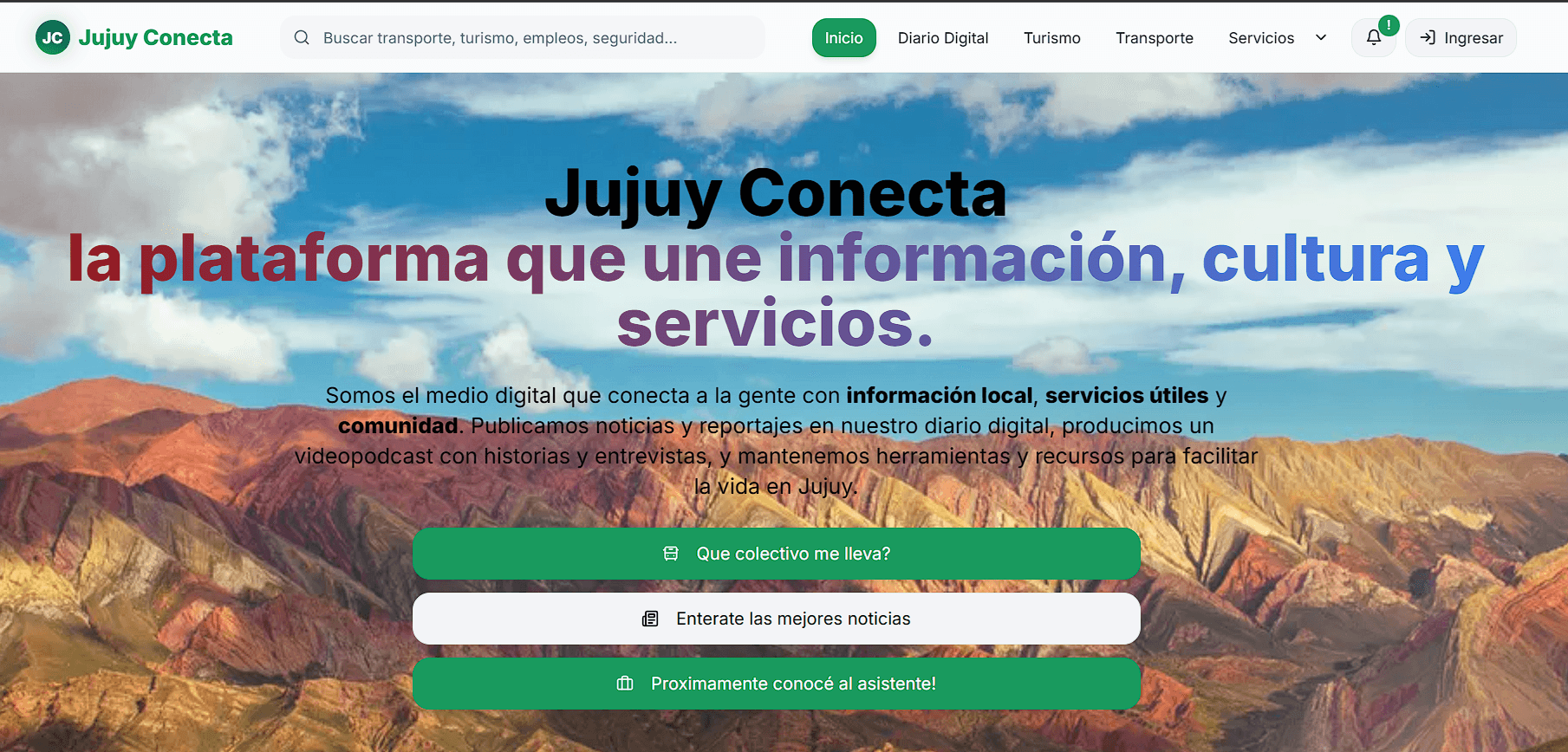 Jujuy Conecta: la plataforma que reúne toda la provincia en la palma de tu mano